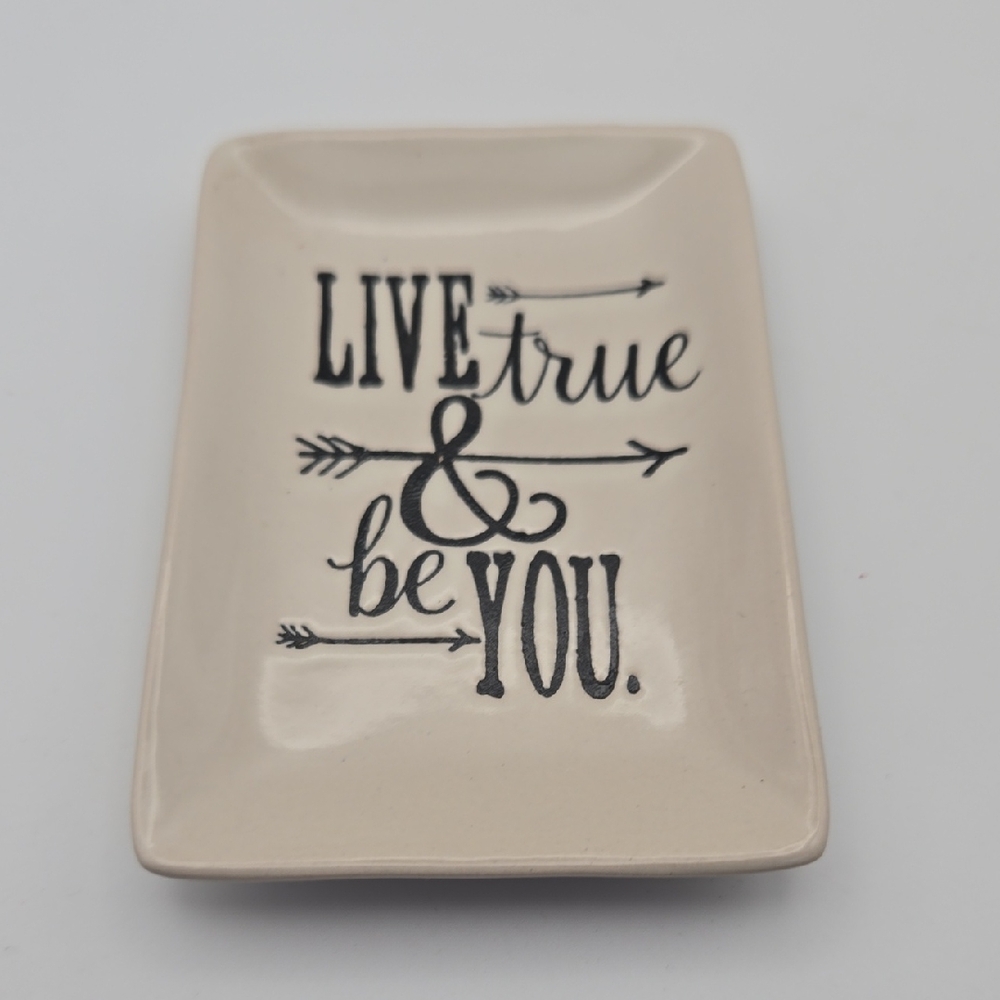 Thirty One “Live True & Be You” Ceramic Trinket Dish